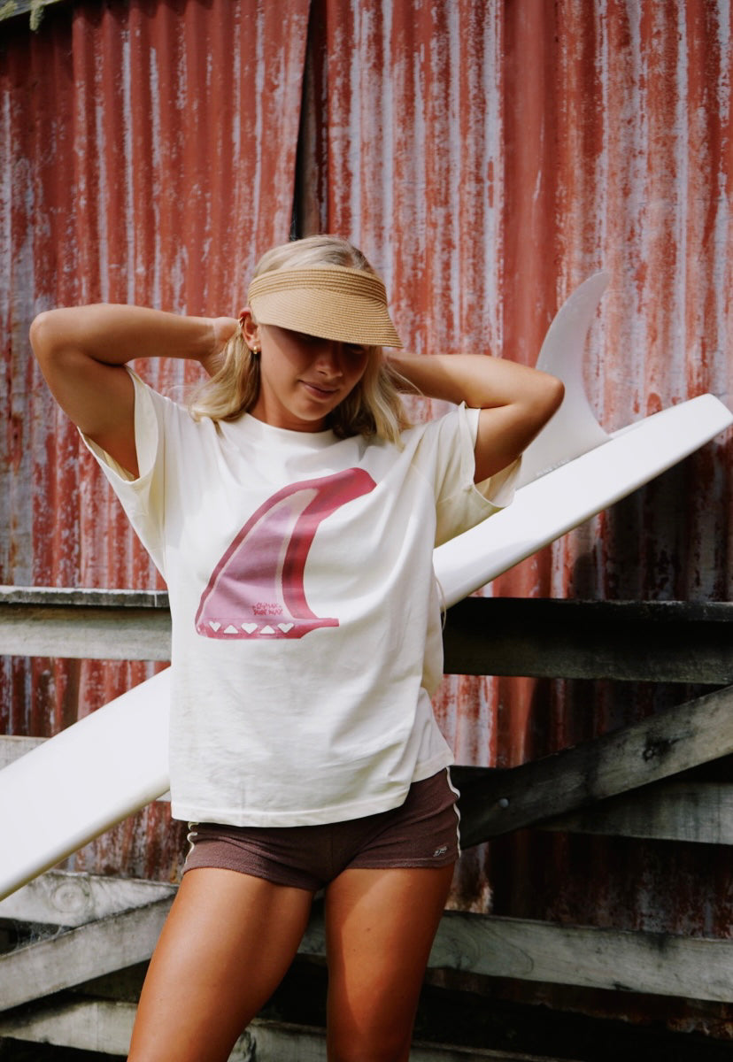 Single fin over sized tee