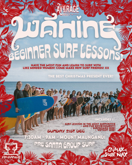 Wāhine beginner surf lessons! Santa group surf! 🎄🤶🏼✨
