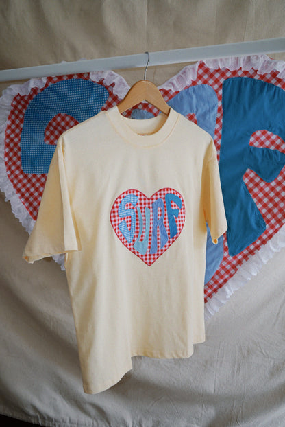 Love and waves patchwork tee
