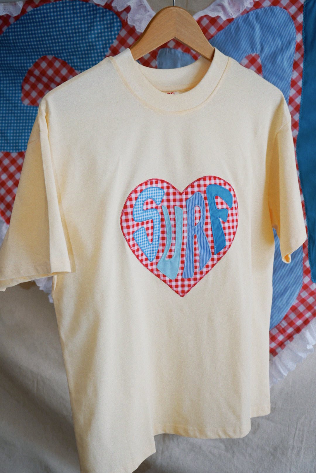 Love and waves patchwork tee