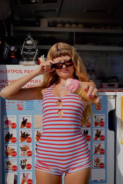 Hannah toweling surf suit