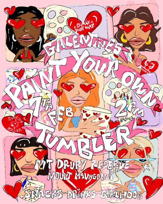 Galentines paint your own tumbler! 💓